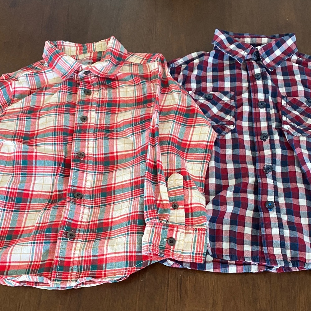 Two Boys Button down shirts